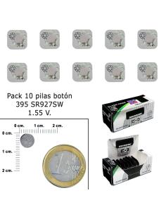 Pila Boton Oxido De Plata 395 / SR927SW (Caja 10 Pilas) - Imagen 1
