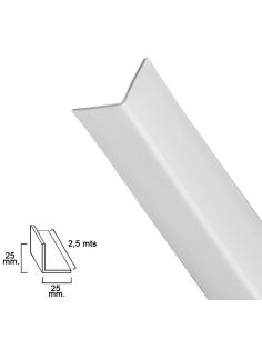 Perfil Pvc Angulo 25x25 mm. Blanco Barra 2,5 metros - Imagen 1