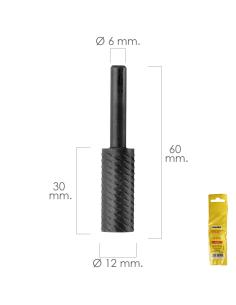 Fresa Rotativa Para Metal Cilindrica Ø 12 mm. Para Taladro / Fresadora - Imagen 1