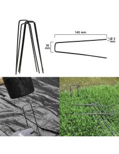 Grapa Metálica Para Fijacion Mallas y Cesped (20 Piezas) - Imagen 1