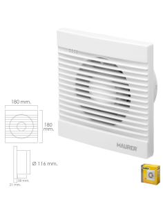 Extractor Humos Baño 16 Watt. Salida Ø 116 mm. - Imagen 1