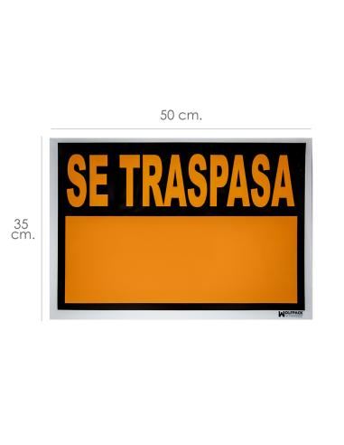Cartel Se Traspasa 50x35 cm. - Imagen 1