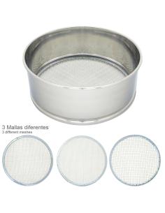 Harinero Tamizador Acero inoxidable Ø 20 cm. Con 3 Mallas Intercambiables - Imagen 1