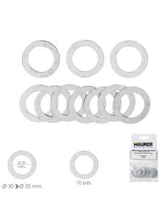 Adaptadores / Reductores Disco Corte Madera Ø 30 a Ø 20 mm. (Bolsa 10 piezas) - Imagen 1