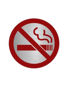 Placa Adhesiva "No Fumar" Acero Inoxidable Ø 7 cm. - Imagen 1