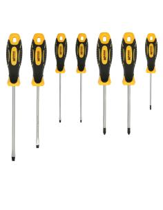 Juego Destornilladores Acero Cromo Vanadio 7 Piezas Con Mango Bimaterial - Imagen 1