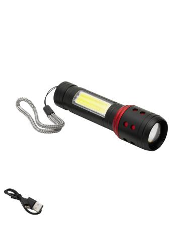 Linterna Led Bateria Recargable con Función Zoom 5 W. 300 - 150 Lumenes - Imagen 1