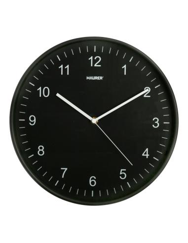 Reloj De Pared Ø 30 cm. Color Negro - Imagen 1