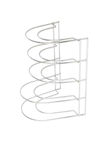 Soporte Vertical 5 Niveles Para Sartenes, Tapaderas, Acero Cromado - Imagen 1