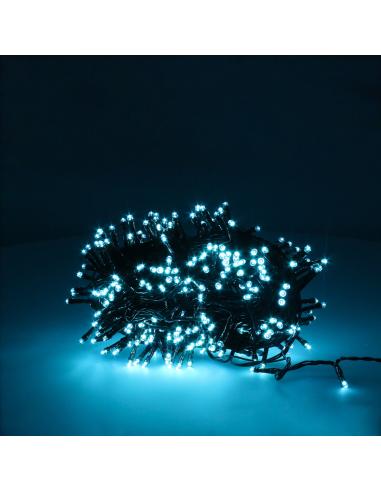 Guinalda Luces Navidad 300 Leds Color Azul Hielo. Luz Navidad Interiores y Exteriores Ip44 - Imagen 1
