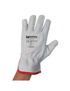 Guantes Trabajo Piel FLOR 7" Con Colgador (Par) - Imagen 1