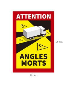 Rotulo / Pegatina Adhesivo Angulo Muerto Camion 25x17 cm. pegatina Angulo Muerto Francia Obligatoria - Imagen 1