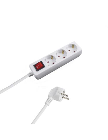 Regleta / Base Multiple  3 Tomas Con Toma De Tierra Con Interruptor - Imagen 1