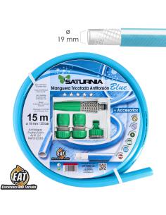 Manguera Tricotada No Torsion Blue Ø 19 mm. Rollo 15 metros. Con Accesorios,  Manguera Anti Torsion, Manguera Sin Dobleces, - Im
