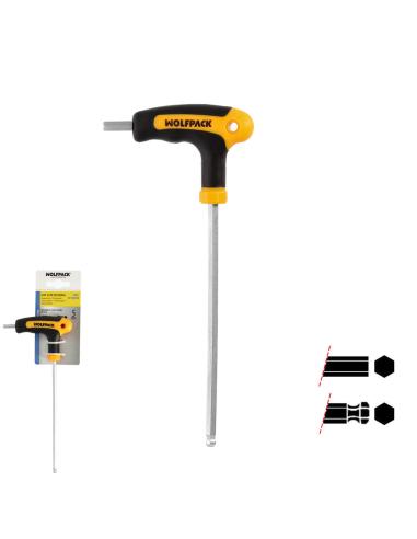 Llave Allen Con Bola Mango Forma T 5,0 mm. Con Colgador - Imagen 1