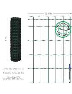 Malla Plastificada Country  100x50 / 100 cm. rollo 25 Metros - Imagen 1