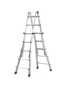 Escalera Telescópica Aluminio  5+5 Peldaños - Imagen 1