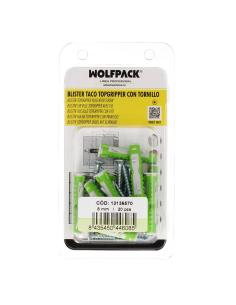 Blister Tacos Topgripper Bimaterial Con Tornillos Ø 8 mm. 20 Piezas Taco Anclaje Universal, Taco Hormigon, Taco Pladur - Imagen 