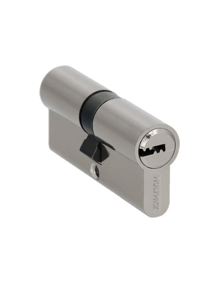 Cilindro Seguridad 35x35 mm. Leva Larga Niquelado Con 5 llaves