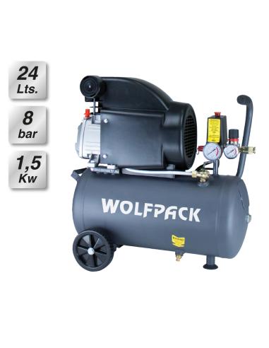 Compresor Wolfpack 24 Litros 2,0 HP Sin Aceite
