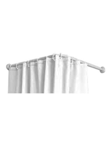 Barra de cortina - curva - blanca - 70x100 a 175cm