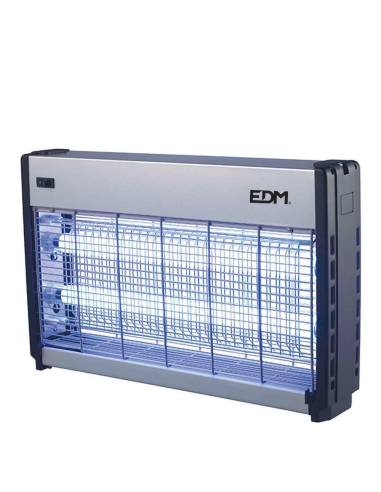 Exterminador de insectos profesional electronico 2x20w 64x10x36cm color cromo/negro edm
