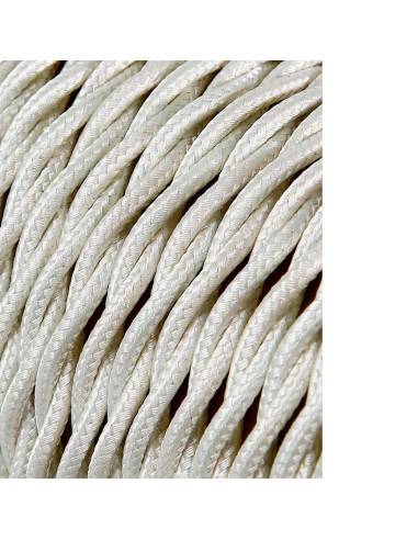 Cable textil trenzado 2x0,75mm algodon 25m