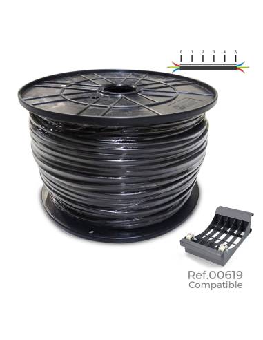 Carrete cable manguera acrilica 1kv negra 3x1,5mm 200m (bobina grande ø400x200mm)