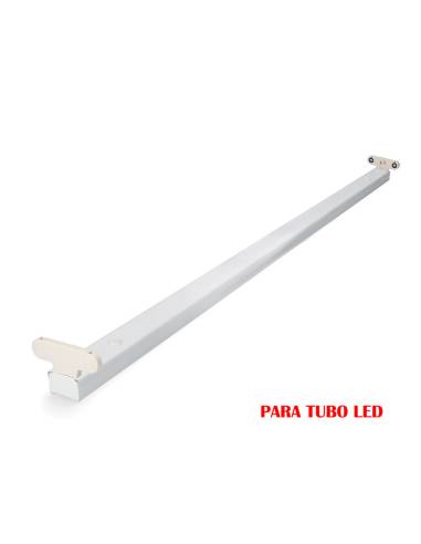 Armadura fluorescente para tubo led 2x22w (eq. 58w) 220v 153cm edm
