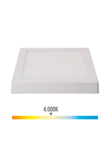 Downlight led superfície quadrado 20w 1500lm 4000k luz dia. branco 22,5x22,5x4cm edm