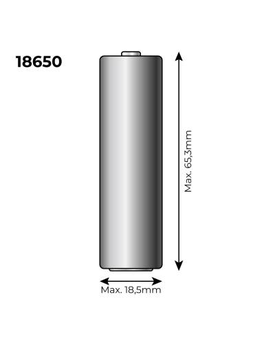 Bateria de lítio recarregável 3.7v 2300mah (ref: 36100/36105/36115/70390) mod: 18650 ø1´85x6´95cm