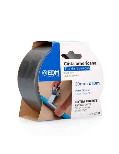 Cinta multiuso americana 10mx50mm gris edm