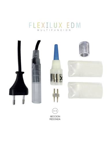 Alimentador-conetor para tubo flexilux 2 vias edm