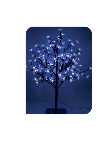 Árvore 3d sakura tronco reto 60cm azul 120 leds 220-240v ip44 edm