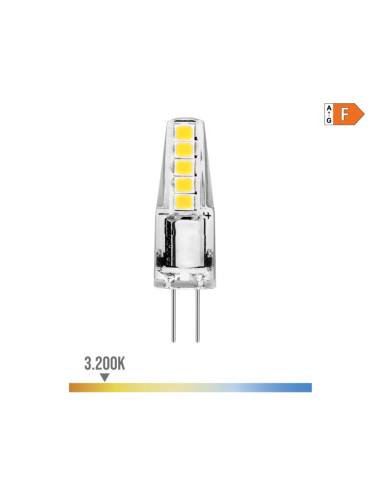 Lâmpada de silicone bi-pin led g4 12v 2w 180lm 3200k luz quente ø1x3,7cm edm