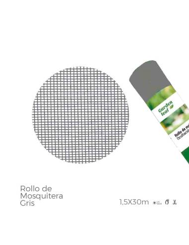 Rollo mosquitera gris 1,50x30mts