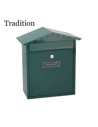 Caixa de correio em aço modelo tradition verde