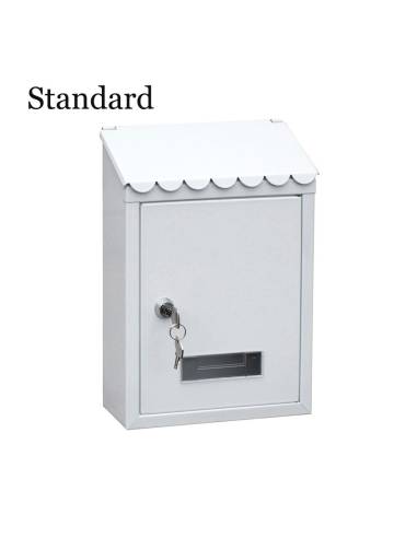 Caixa de correio em aço modelo standard branco