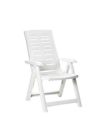 Cadeira dobrável. cor: branco 60x61x109cm modelo: multipositionnes progarden