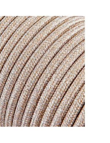 Cable cordon tubulaire 2x0,75mm c15 beige 5m