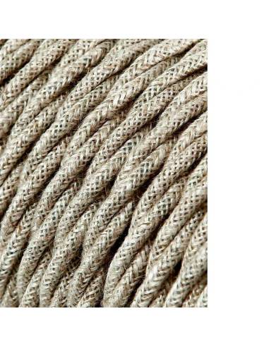 Cable textil trenzado 2x0,75mm lino 5m