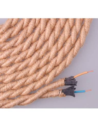 Cable de cuerda de yute trenzado 2x0,75mm 20m euro/m