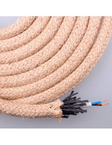 Cable de cuerda de yute redondo 2x0.75mm 20m euro/m