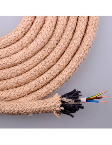 Cable de cuerda de yute redondo 3x0.75mm 20m euro/m