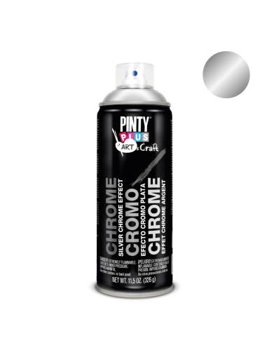 Pintura en spray pintyplus art & craft 520cc efecto cromo plata c150