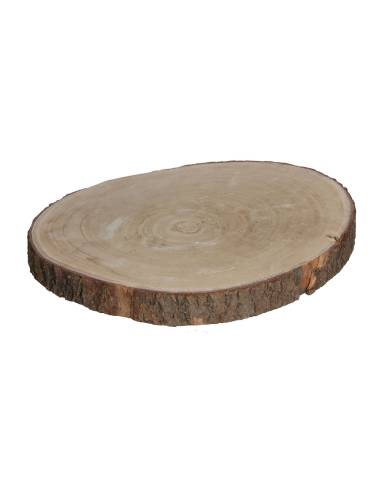 Base decorativa tronco de madeira altura 4cm