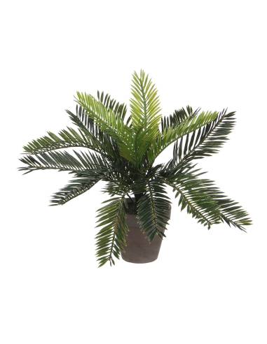 Palmeira (sagu-de-jardim) pvc com vaso cinzento 33x11.5cm