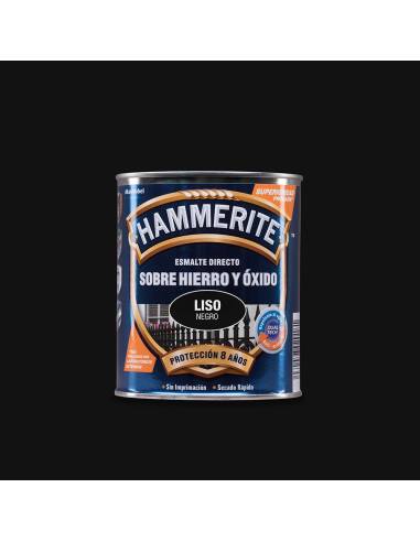 Hammerite esmalte metalico liso brillante negro 0.750l 5093791