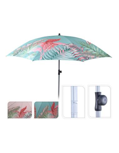 Parasol de praia ajustável ø200cm modelo de animal print cores associadas