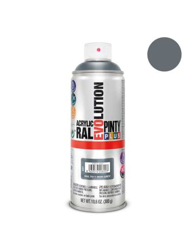 Pintura en spray pintyplus evolution 520cc ral 7011 cinzento ferro
